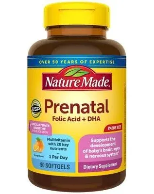 Nature Made Prenatal + DHA Softgels