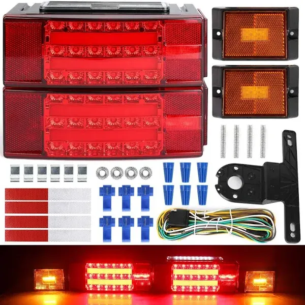 LINKITOM 2019 New Submersible LED Trailer Light Kit, Super Bright Brake Stop for