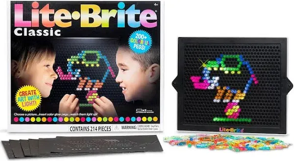 Lite Brite Magic Screen Retro Style Light Up Art Set