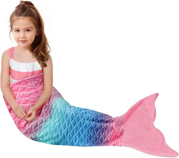 Catalonia Mermaid Tail Super Soft Plush Flannel Sleeping Snuggle Blanket