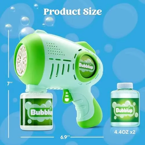 JOYIN 2Pcs 10 Holes Light Up Automatic Bubble Guns