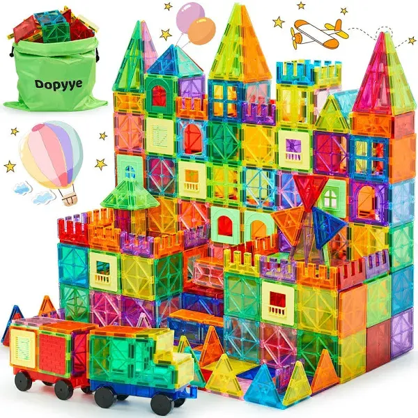 Magnetic Tiles, 100PCS Building Blocks, Magnets Building Set, STEM Construction 