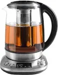 Mecity Tea Kettle Electric Tea Pot with Removable Infuser, 9 Preset Brewing Programs Tea Maker with Temprature Control, 2 Hours Keep Warm, Borosilicat