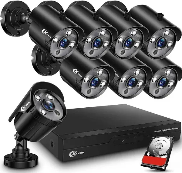 XVIM 8CH 1080P Wired Security Camera System With 1TB hard Drive 