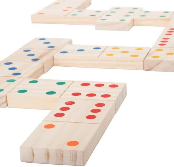 Toy Time Giant Wooden Dominoes Set