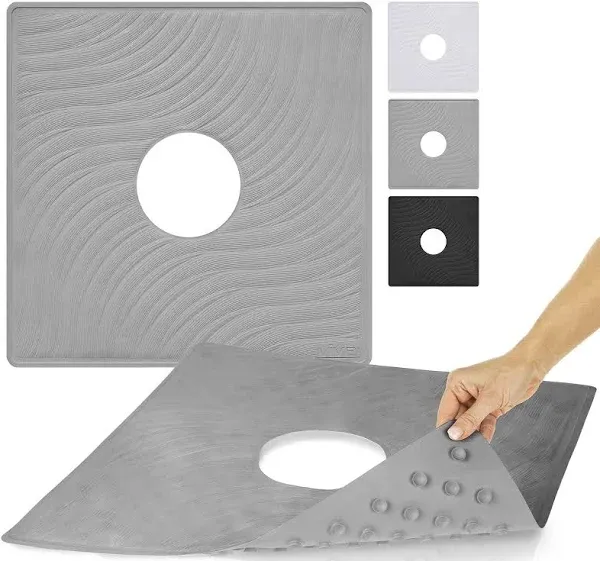 22in.  x 22in.  Shower Mat, Gray, Each