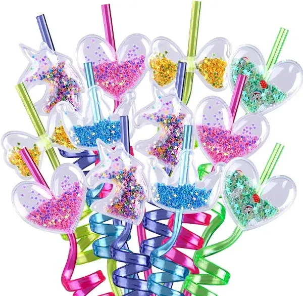 UPOW Glitter Straws