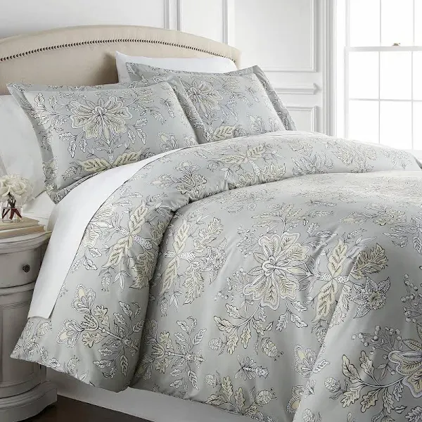 Southshore Fine Living, Inc. Vintage Garden Collection - Premium Quality, All-Season Down Alternative Easy Case, Over-Sized 3-Piece Comforter Set, King/California King, Sand