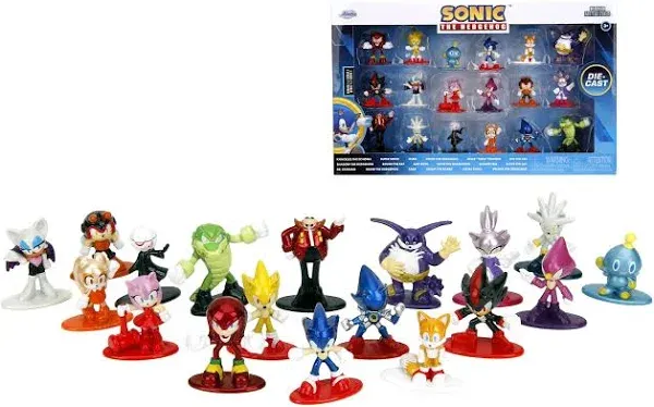 Sonic The Hedgehog 1.65" 18-Pack Die-Cast Figures, Toys for Kids and Adults