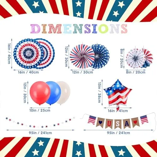 Team USA Patriotic Decoration Set