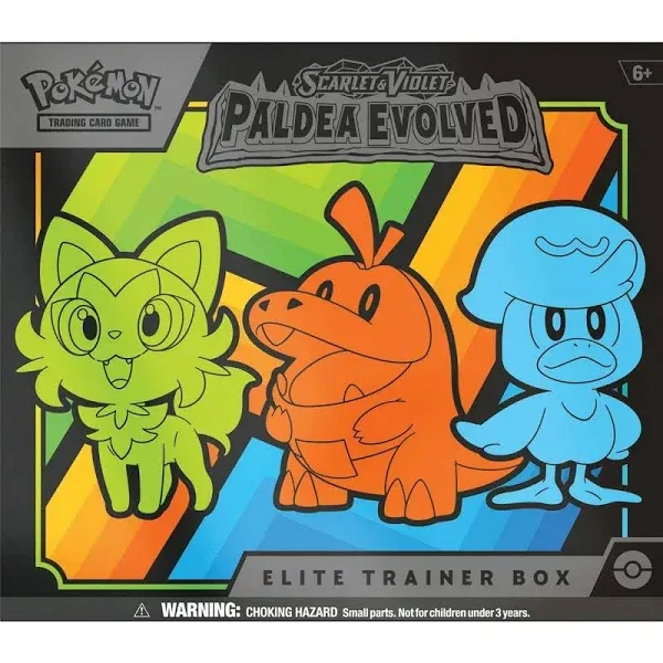 PALDEA EVOLVED SCARLET &amp; VIOLET ELITE TRAINER BOX ETB POKEMON Card &amp; Dice NEW