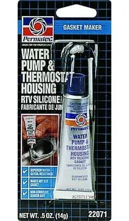 22071 PERMATEX WATER PUMP &amp; THERMOSTAT HOUSING RTV SEALANT  .5OZ TUBE CARDED