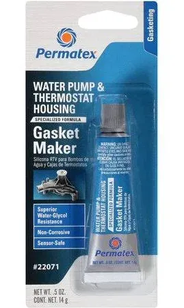 Permatex 22071 Water Pump Thermostat Housing RTV Silicone Gasket Maker 0.5 oz.