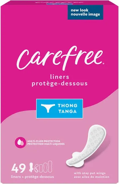 Thong Regular Liner (Pack of 1) Unscented 49 Count