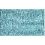 Laura Ashley Butter Chenille Bath Mat, 17" x 24" - Seaspray Blue