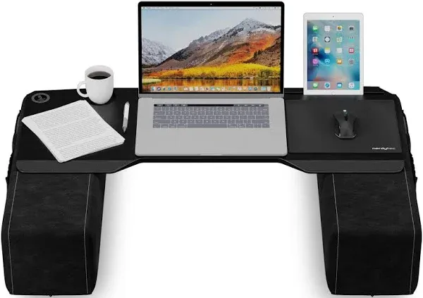 CYBOSS - Extra Wide Laptop Stand for Couch and Bed, Ergonomic Design with Cushio