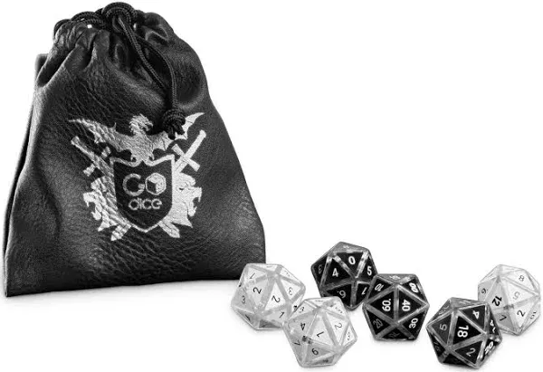 GoDice RPG Shell Set: Convert GoDice6 to Connected Polyhedral Dice (D20, D12, D100, D10, D8, D4) for Online & Offline Role-Playing Games. Compatible with DND Platforms: Roll20, Foundry & Discord