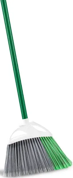 Precision Angle Broom 2 Pack Eco-Friendly Recycled Fibers for Indoors Outdoors