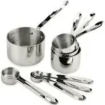 All-Clad Stainless Steel 8pc Measuring Cup &amp; Spoon Set New In Box