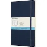 Moleskine Classic Notebook, Large, Dotted, Blue Sapphire, Hard Cover