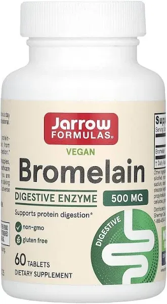 Jarrow Formulas, Vegan Bromelain, 500 mg, 60 Tablets