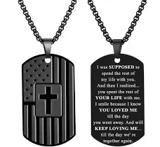 Dog Tag Cross Necklace