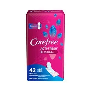 Carefree® Acti-Fresh® Twist Resist Body Shaped Long Unscented Panty Liners - 42 ct