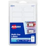 Avery Removable Multi-Use Labels 3/4 x 1 1/2 White 504/Pack