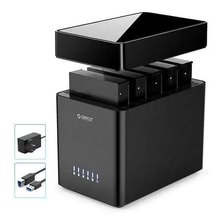 ORICO 5 Bay 3.5inch Hard Drive Enclosure USB 3.0 to Sata Magnetic Tool-Free External hdd Docking Station Case with Fan for Family Data Backup