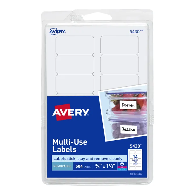 Avery Removable Labels 3/4" x 1-1/2", 504 Labels (5430) | Avery.com