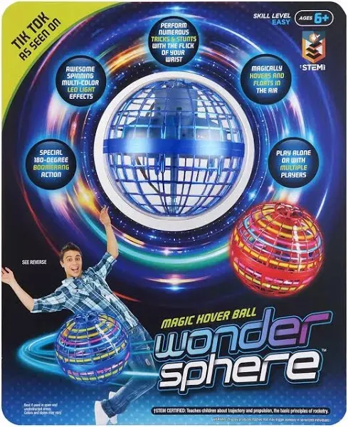 Wonder Sphere Magic Hover Ball Color Blue Skill Level Easy Kids Or Adult Toy 