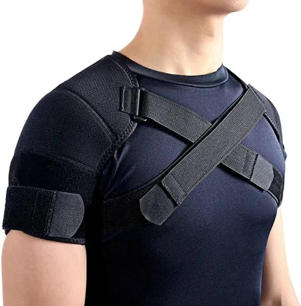 Kuangmi Double Shoulder Support Brace Strap Wrap Neoprene Protector