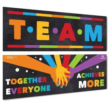 Sproutbrite Classroom Decorations Banner Posters for Teachers Team Bulletin Board and Wall Decor for Pre School, Elementary and Middle School