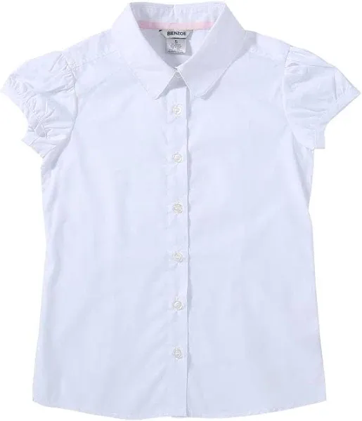 Girl's Short Sleeve Button Up Shirt