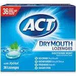 Act Lozenges, Soothing Mint, Dry Mouth,Value Size - 36 lozenges