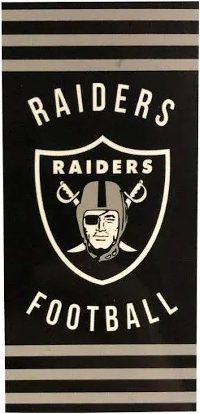 Las Vegas Raiders Stripes Beach Towel 30&#034;x60&#034;