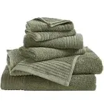 6 - Piece Cotton Bath Towel Set Great Bay Home Color: Olive