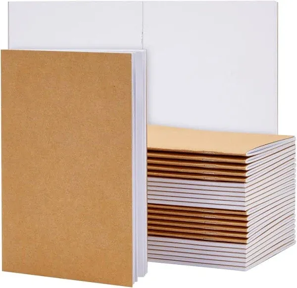 24 Pack Large Blank Notebook 8.5x11 Bulk, Unlined Journals for Kids Drawing, ...