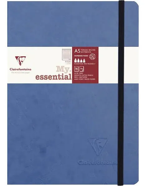 Clairefontaine My Essential Notebook - A5 - Lined - Blue