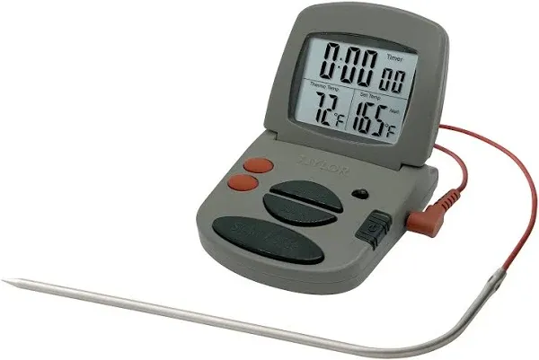 New Taylor 1478-21R Digital Cooking Thermometer with Probe &amp; Timer