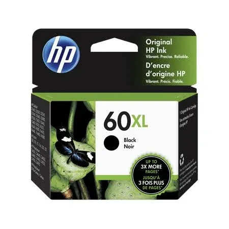 HP 60XL BLACK Ink Cartridge SKU: 899229 | Expiration Aug 2024 | $59.99