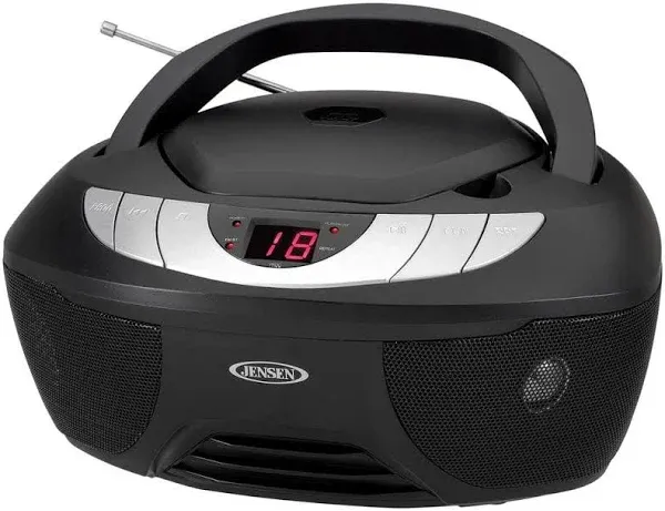 JENSEN CD-475 Portable Stereo Black Top Loading CD Player User Manual Working