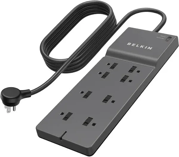 8-Outlet Commercial Surge Protector 8' Cord