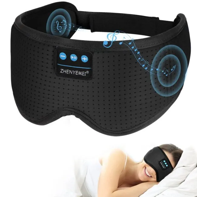 White Noise Sleep Mask with Sleep Headphones