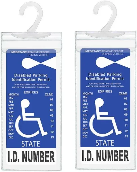 Handicap Parking Placard Holder, Ultra Transparent Disabled Parking Permit Cover