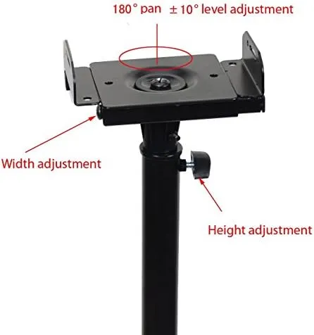 VideoSecu Heavy Duty Adjustable Satellite Speaker Stand Mount