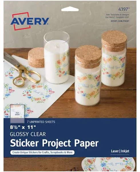 Avery Printable Sticker Paper for DIY Crafts