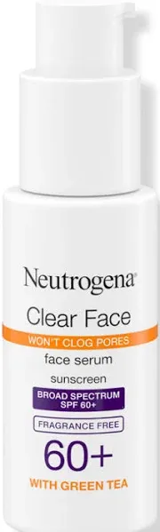 Neutrogena Clear Face Serum Sunscreen SPF 60+