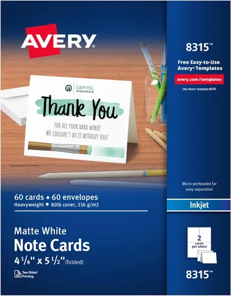 Avery Note Cards