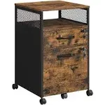 File Cabinet, Mobile Filing Cabinet on Wheels, for Home Office, 2 Lock